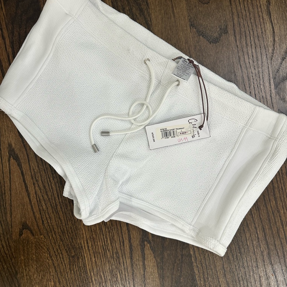Trina Turk White Swim Trunks
